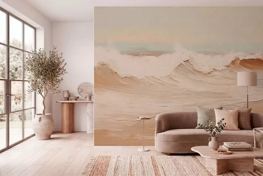 wall murals Апстрактни океански таласи у пастелним тоновима w05697