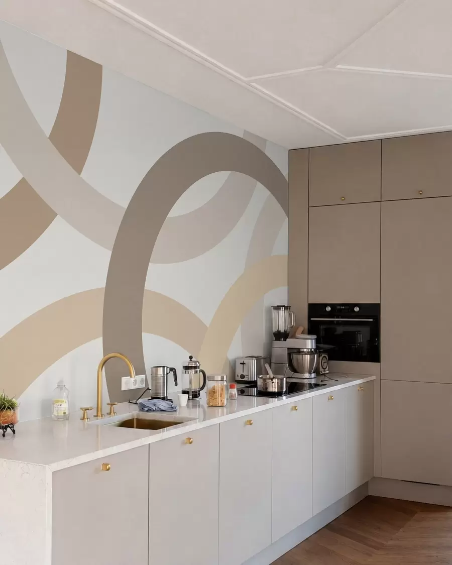 wall murals Апстракција са круговима w05709v2