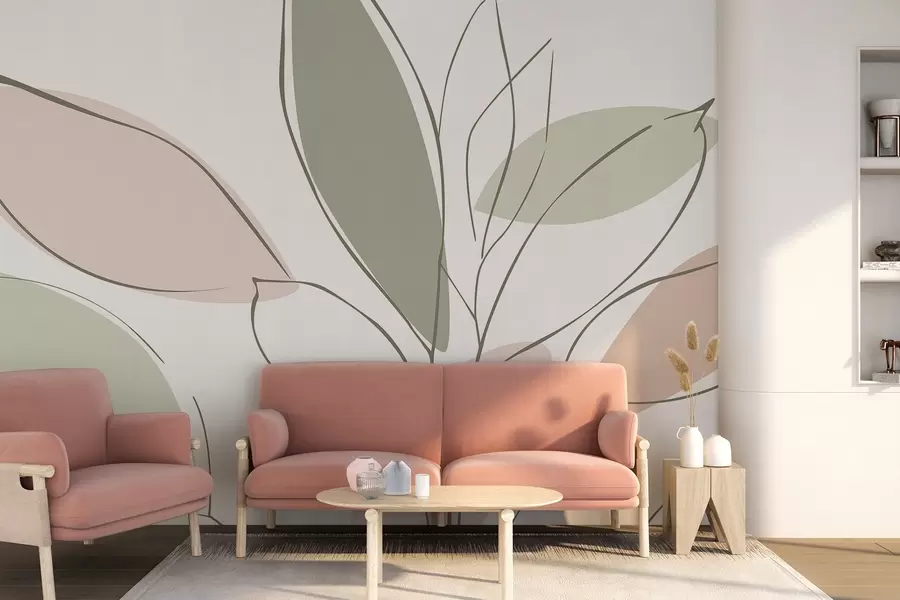 wall murals Апстрактни листови w05710