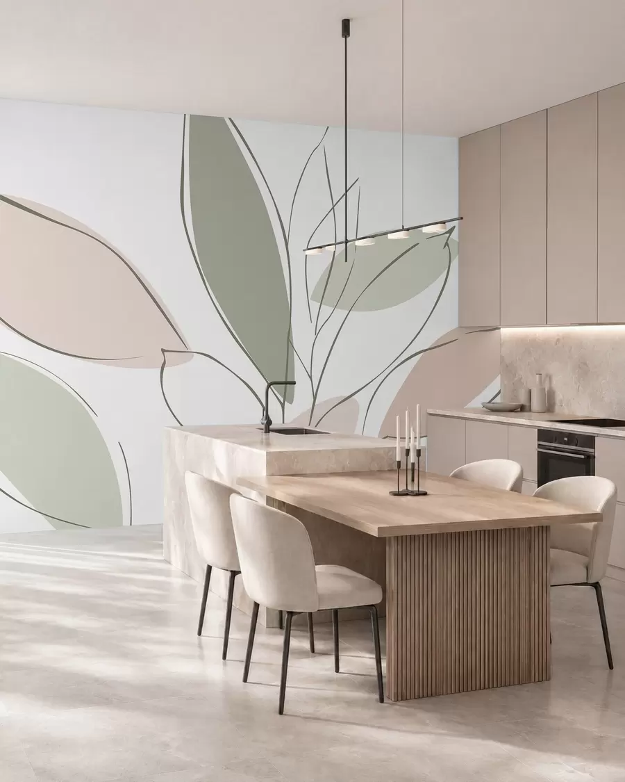 wall murals Апстрактни листови w05710