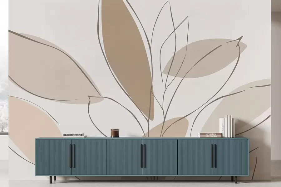 wall murals Апстрактни листови w05710v2