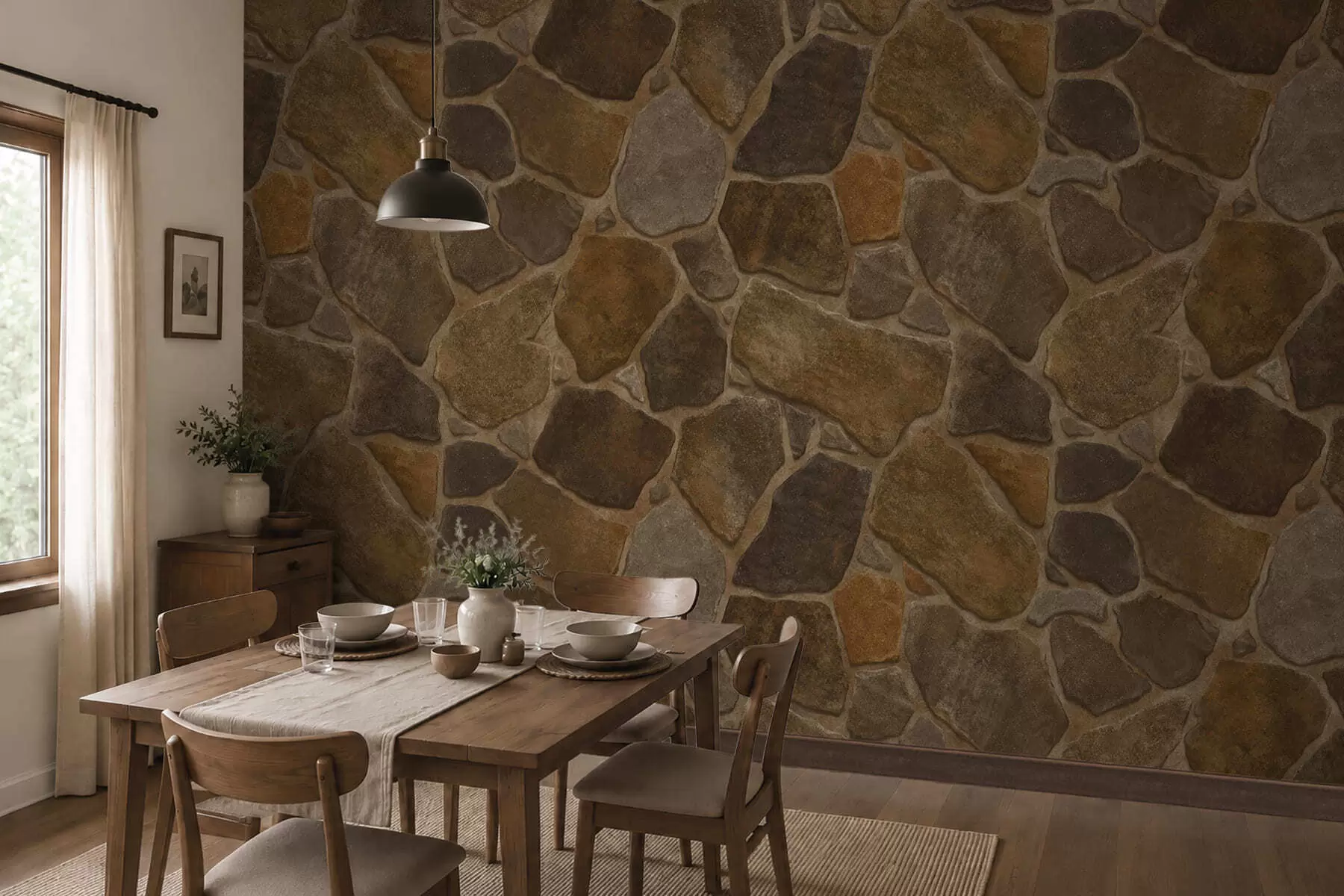 wall murals Узорак природног камена у топлим тоновима w05691