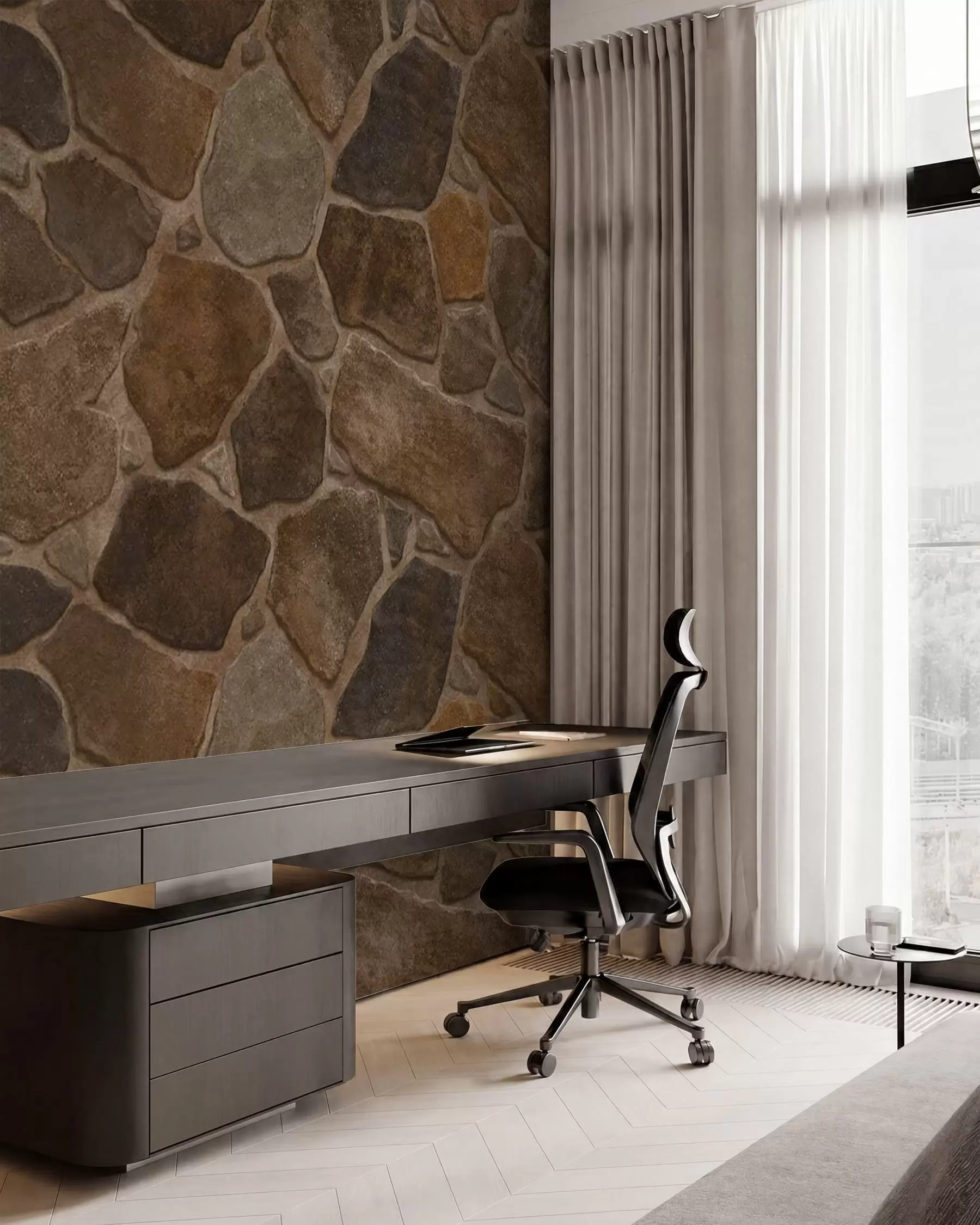 wall murals Узорак природног камена у топлим тоновима w05691
