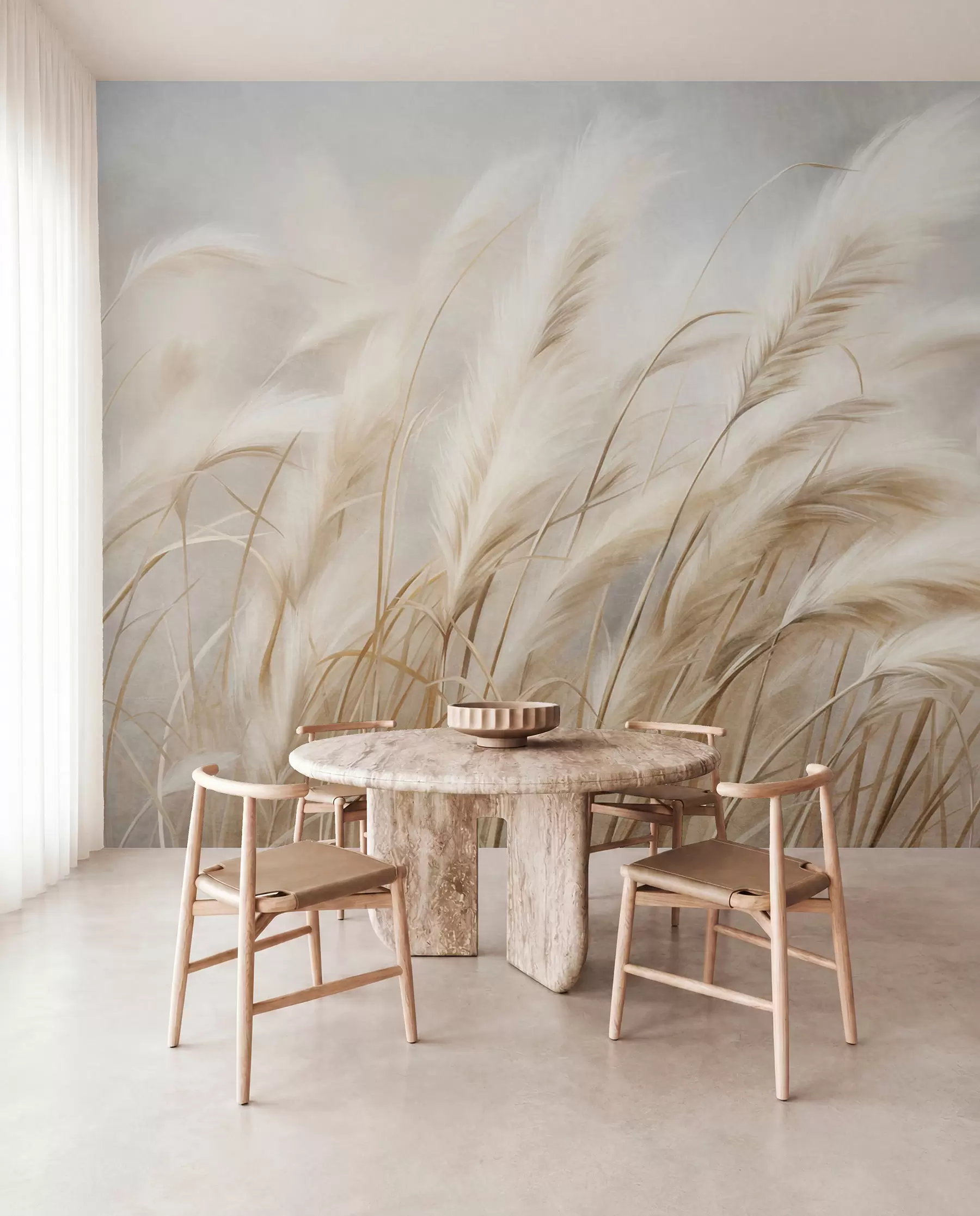 wall murals Pampas trava na povetarcu w09825