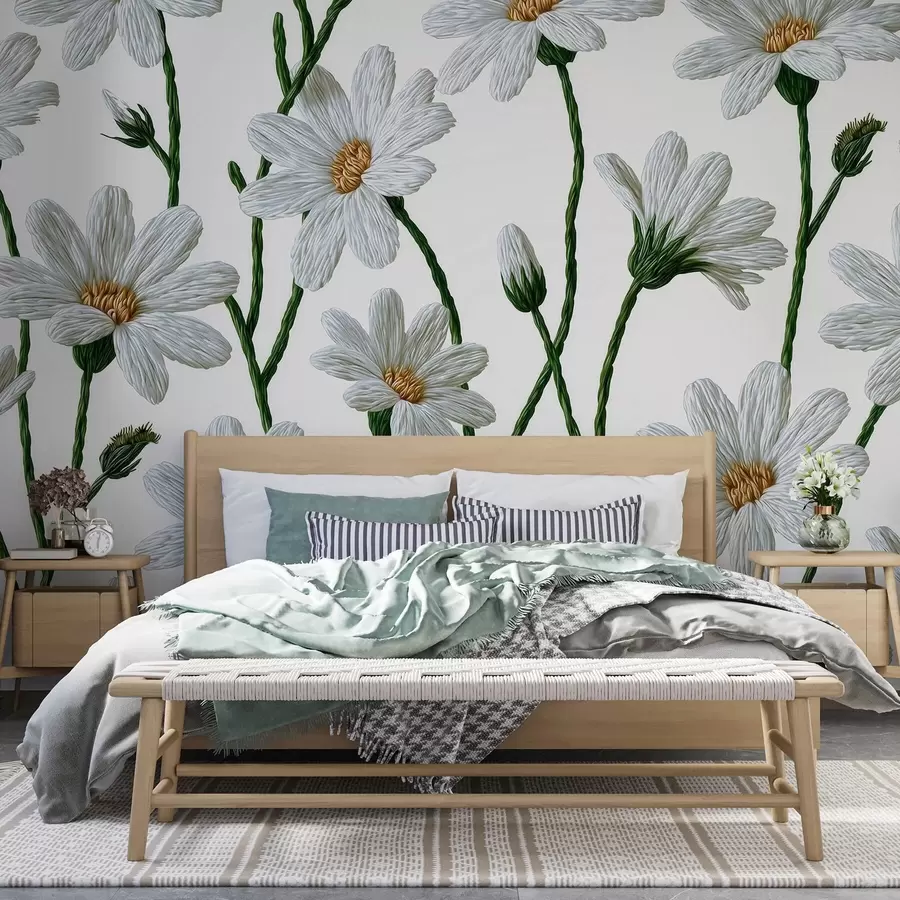 wall murals Беле дивље тратинчице w09915