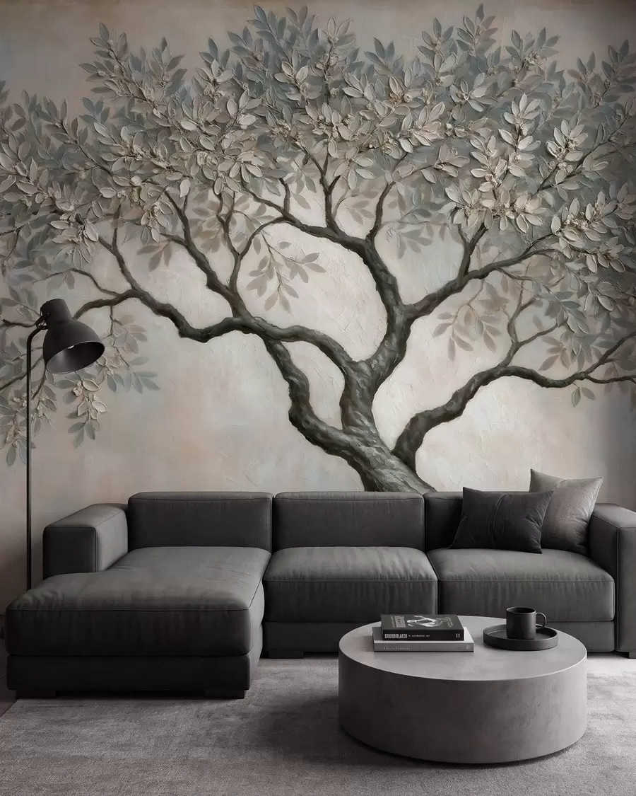 wall murals Staro drvo u kamenim tonovima w09919