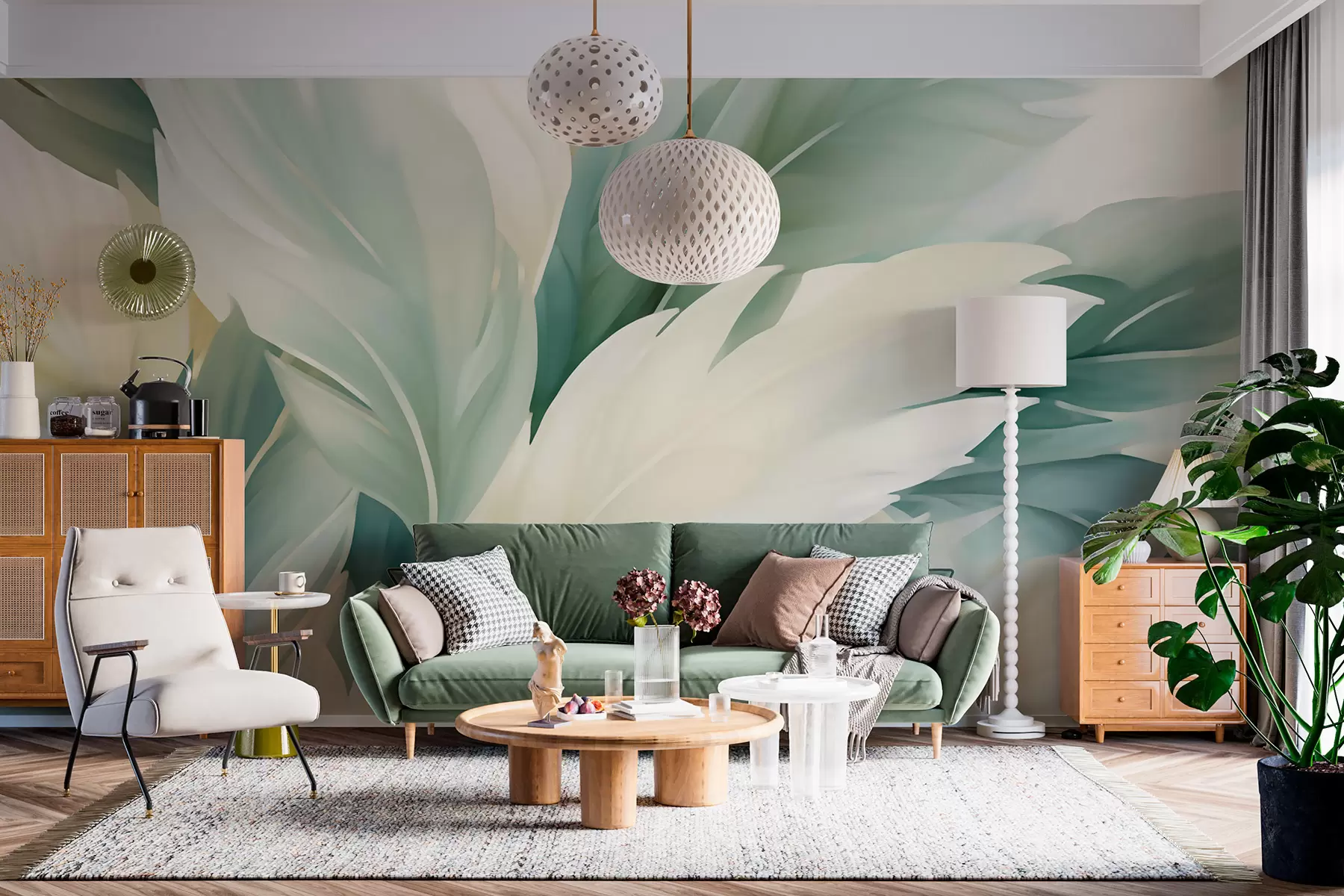 wall murals Шпиљасти листови w05744