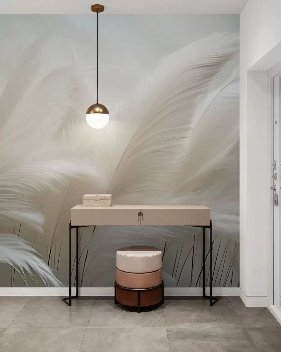 wall murals Нежни таласи пампас траве w05717