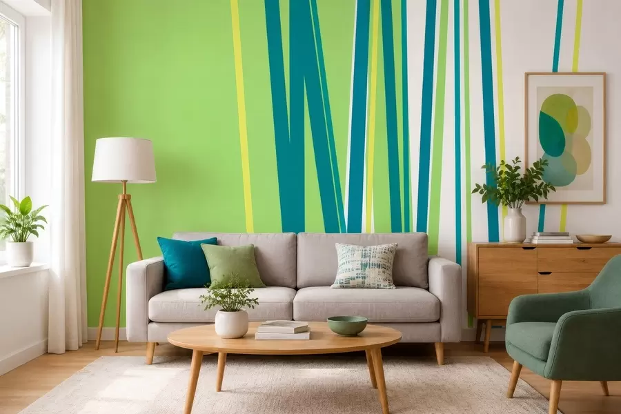 wall murals живахна, апстрактна пруга w05749