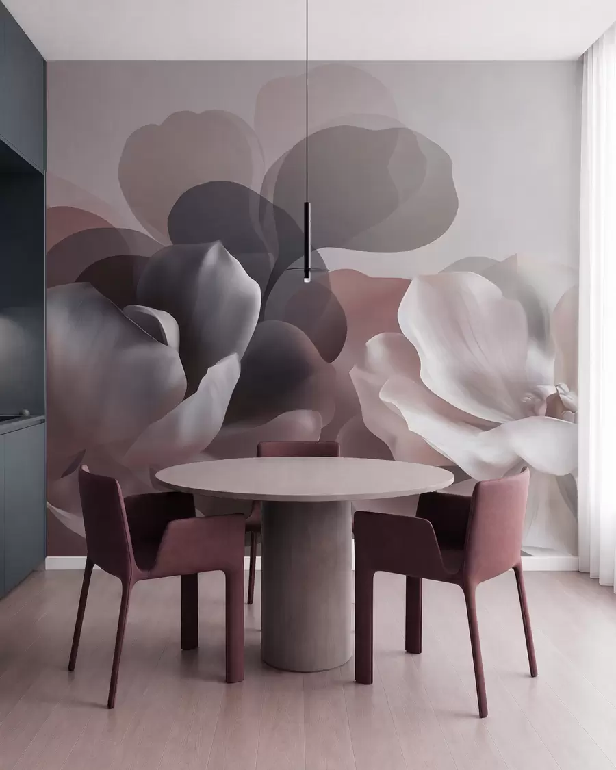 wall murals Апстрактна цветна композиција магнолије w09930