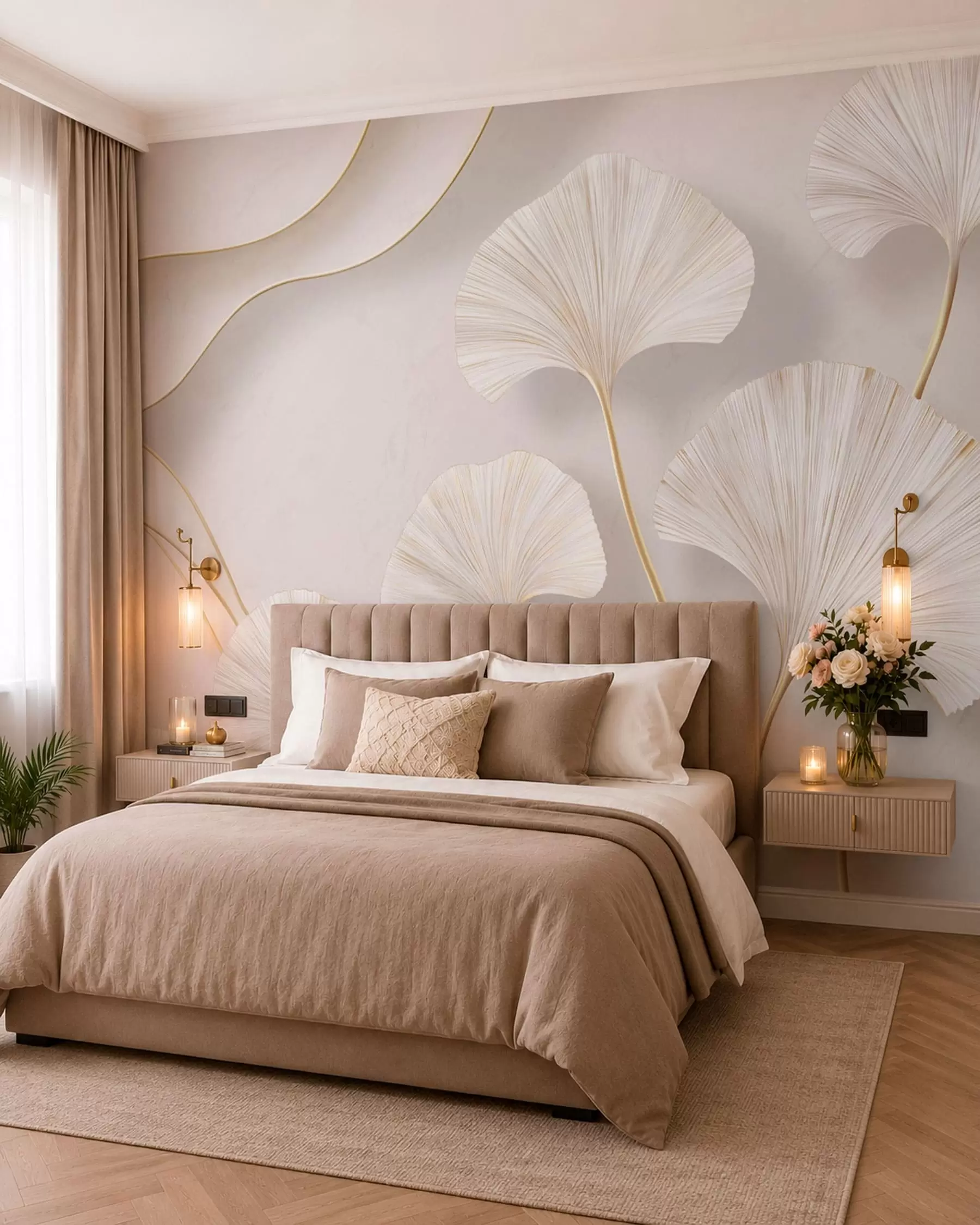 wall murals Ginko u boji slonovače w05734