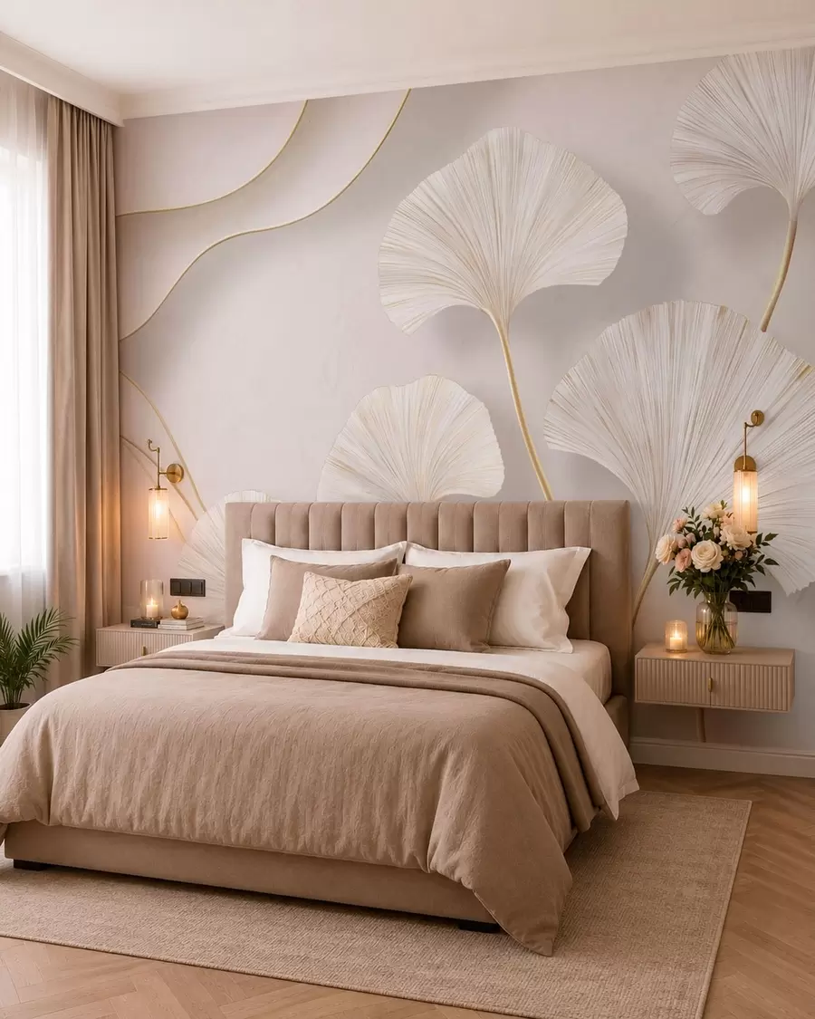 wall murals Ginko u boji slonovače w05734