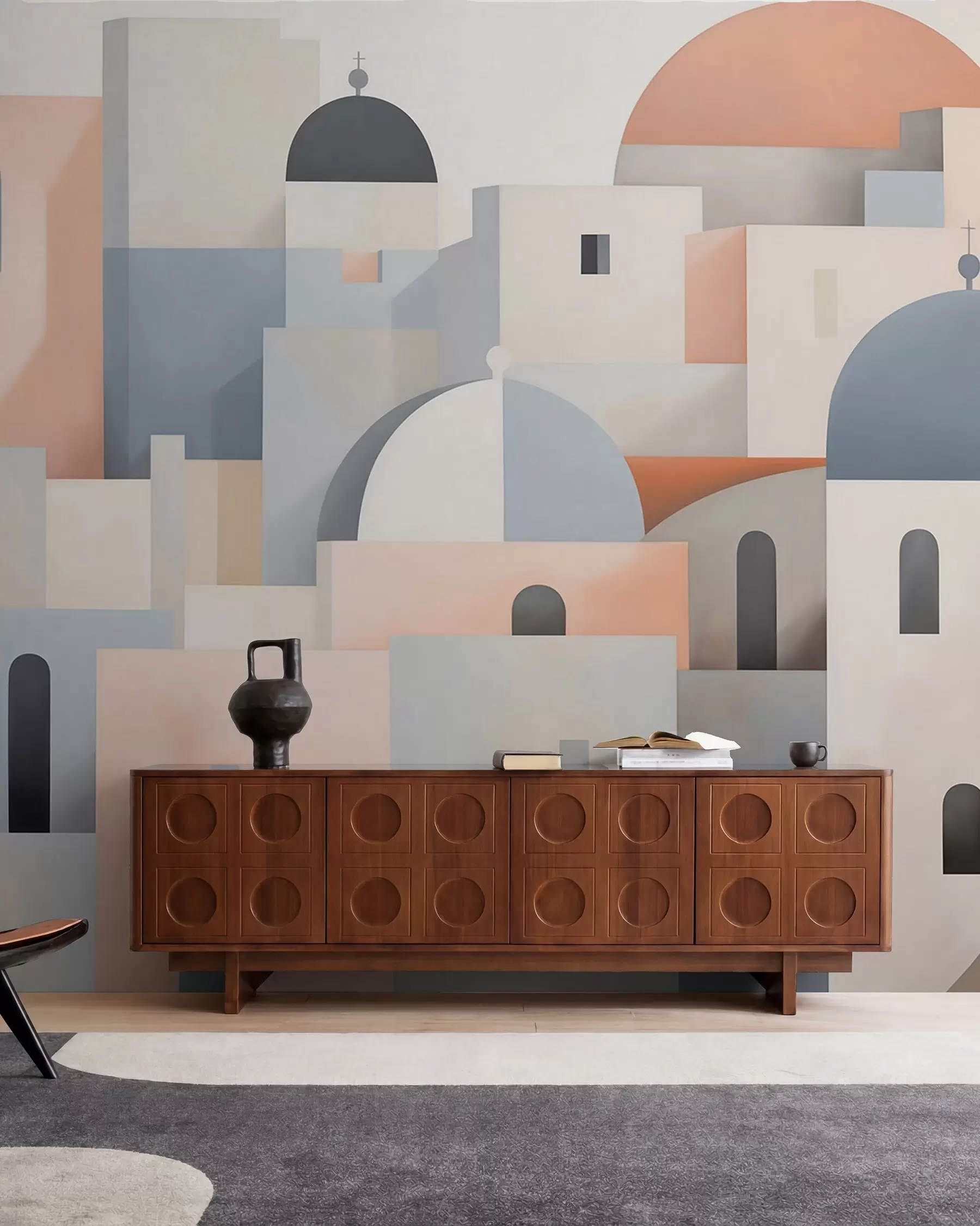 wall murals Апстрактна силуета града w05780