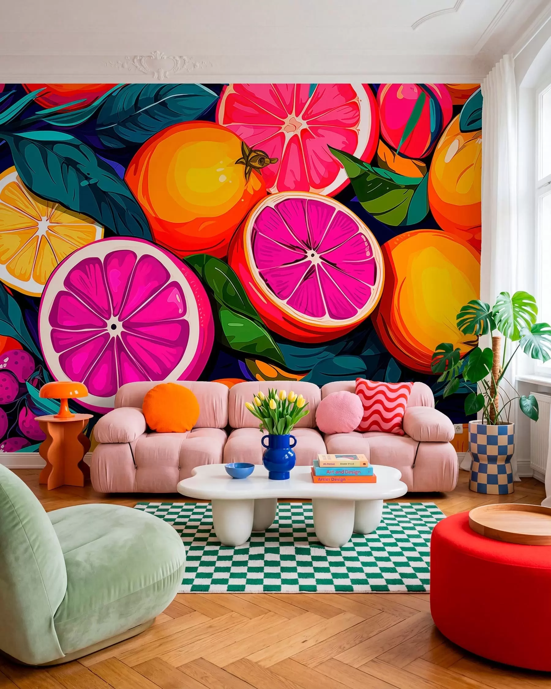 wall murals Воће, поморанџе, лимуни w05761