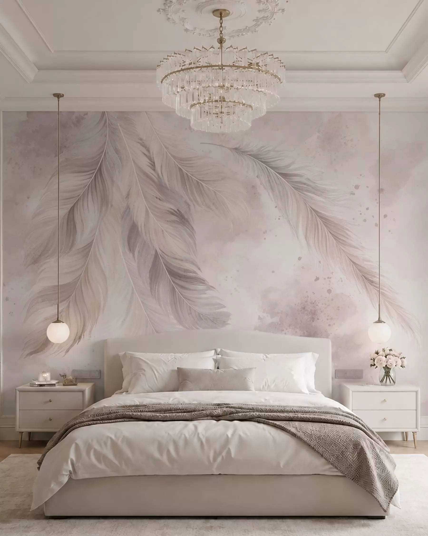 wall murals Perje u boji sleza w05737