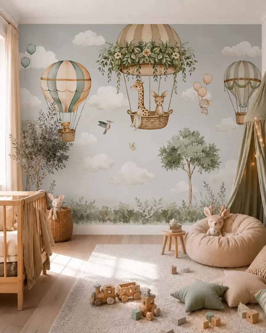 wall murals Pustolovine balonom w05738