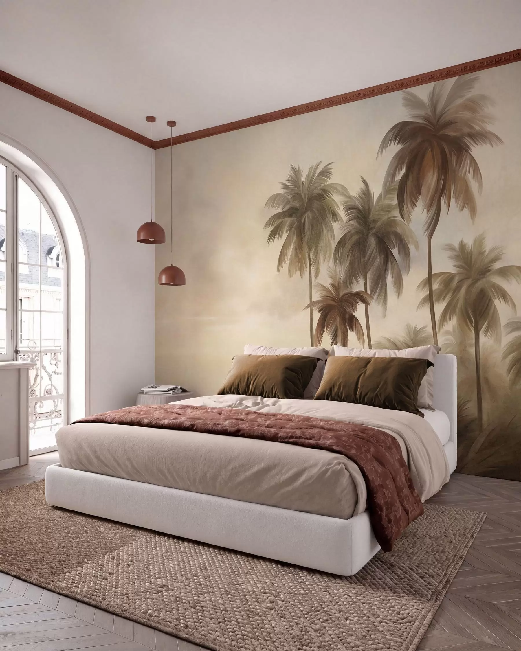 wall murals Palma u sepiji w09938