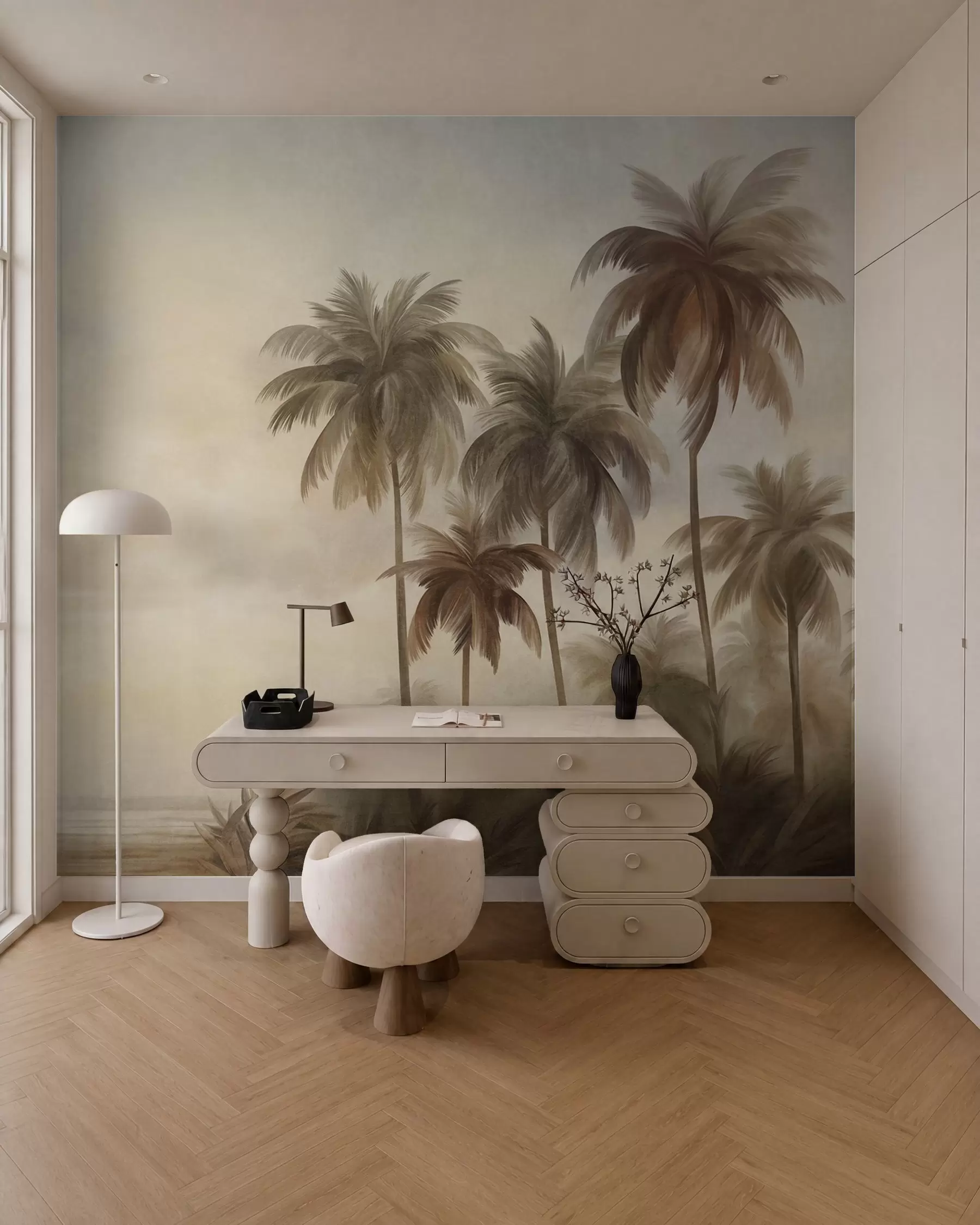 wall murals Палме, тропски пејзаж, текстурирана уметност w09938