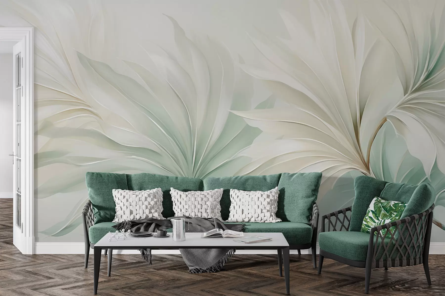 wall murals Тропски шиљати листови w05792