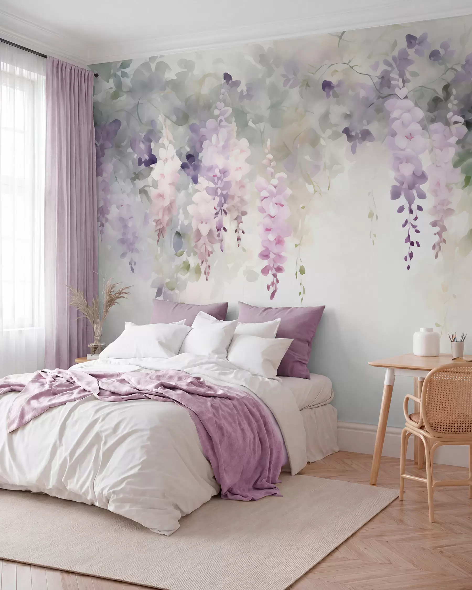 wall murals Glicinija u bisernim tonovima w05795