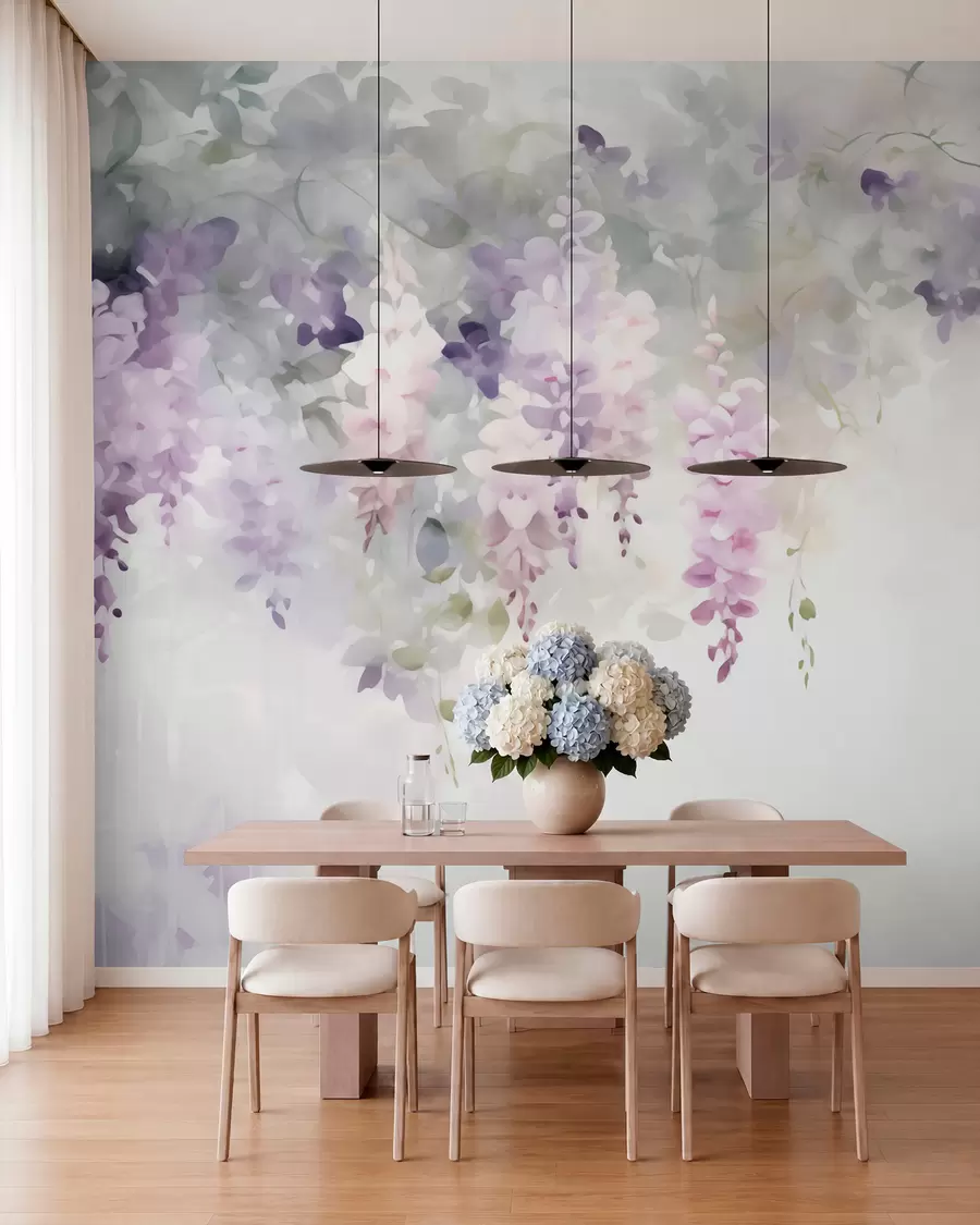wall murals Опуштени цветови глициније w05795