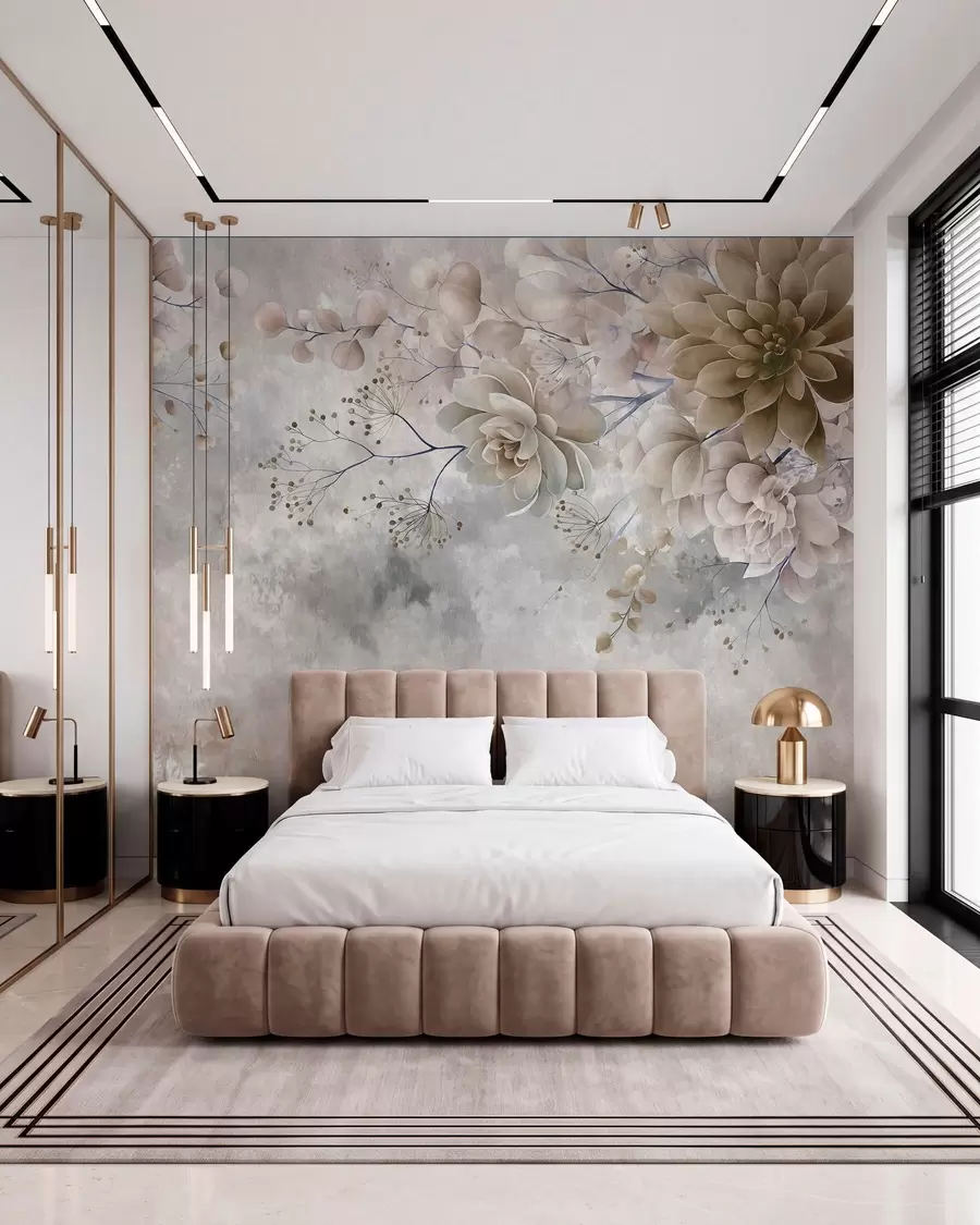 wall murals Buket u sepiji w05753