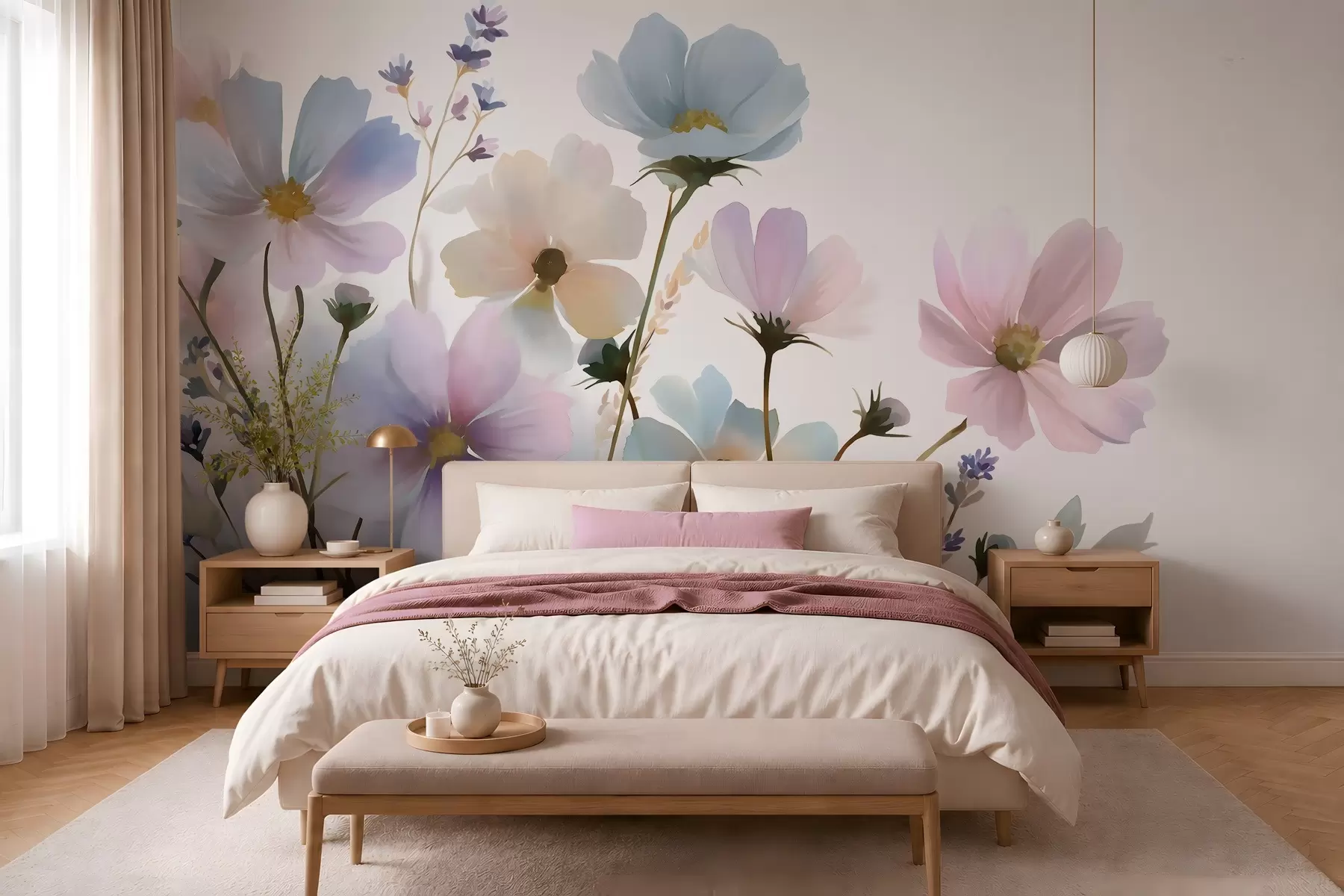 wall murals Дивље цвеће у акварелном стилу w05755