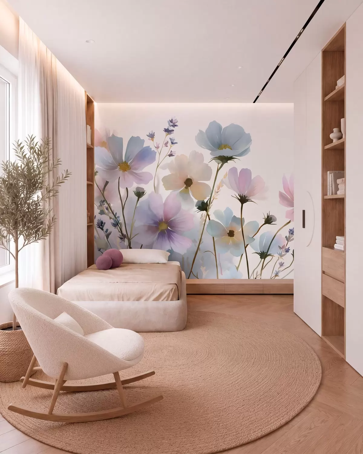 wall murals Poljsko cvijeće u akvarelu w05755