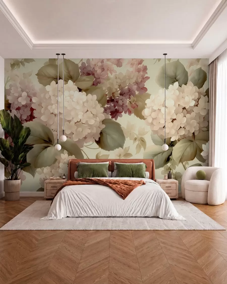 wall murals Цвеће хортензије w05436
