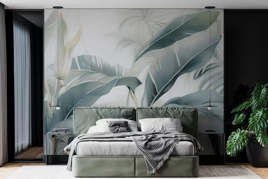 wall murals Дуги листови банане w05775