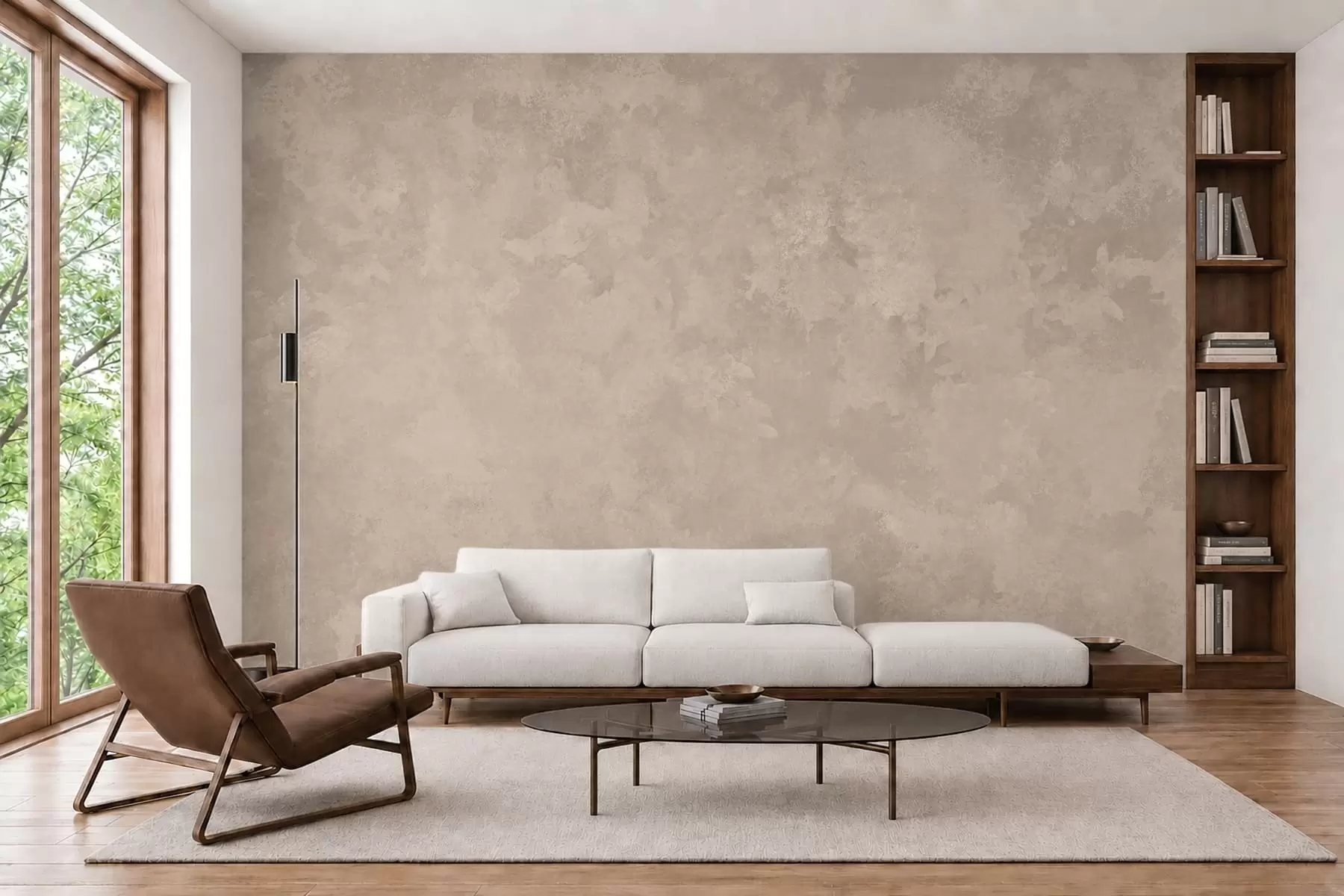 wall murals Топла бадем беж текстура са меким природним тоналним прелазима w05814
