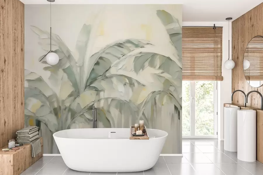 wall murals Апстрактни палмини листови, имитација слике w05826