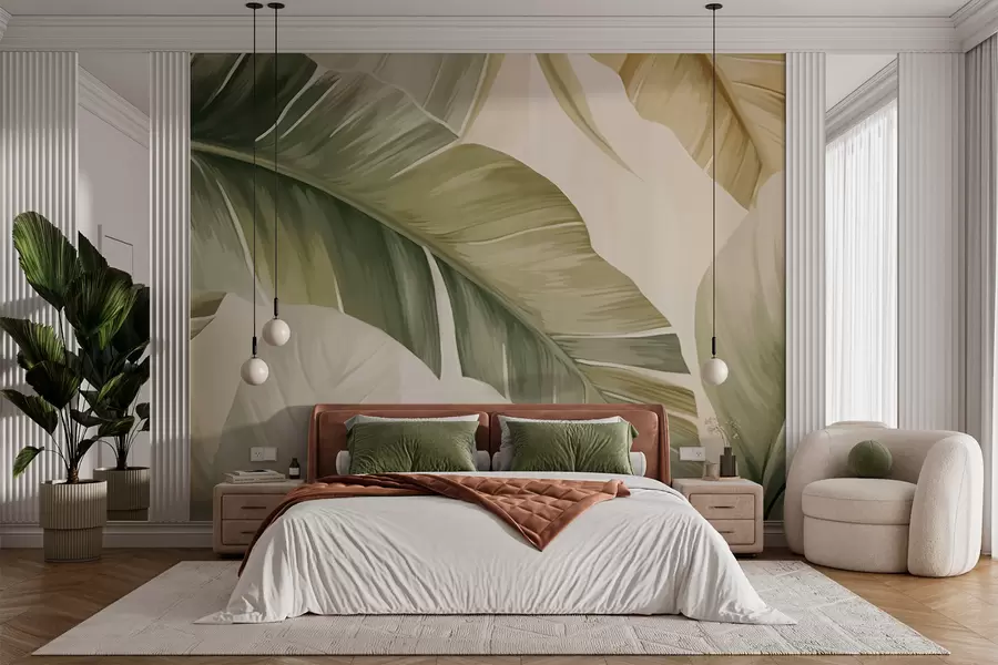 wall murals Дуги листови банане w05828