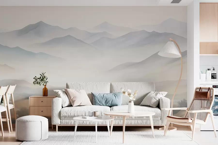wall murals Текстурирани планински пејзаж w05834