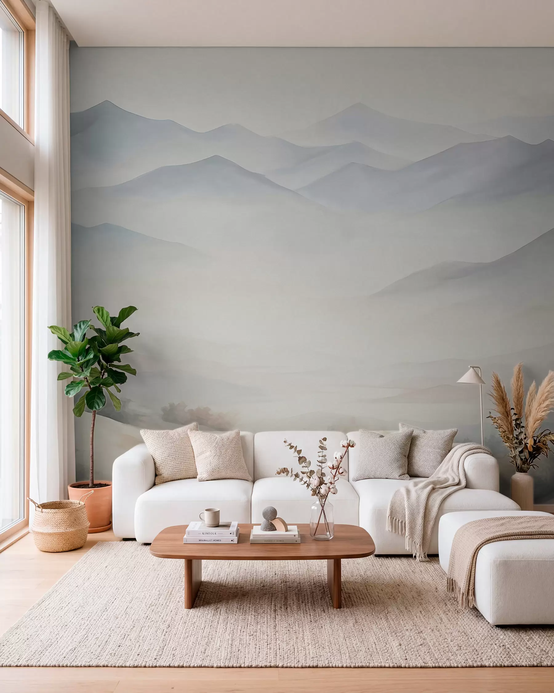 wall murals Текстурирани планински пејзаж w05834