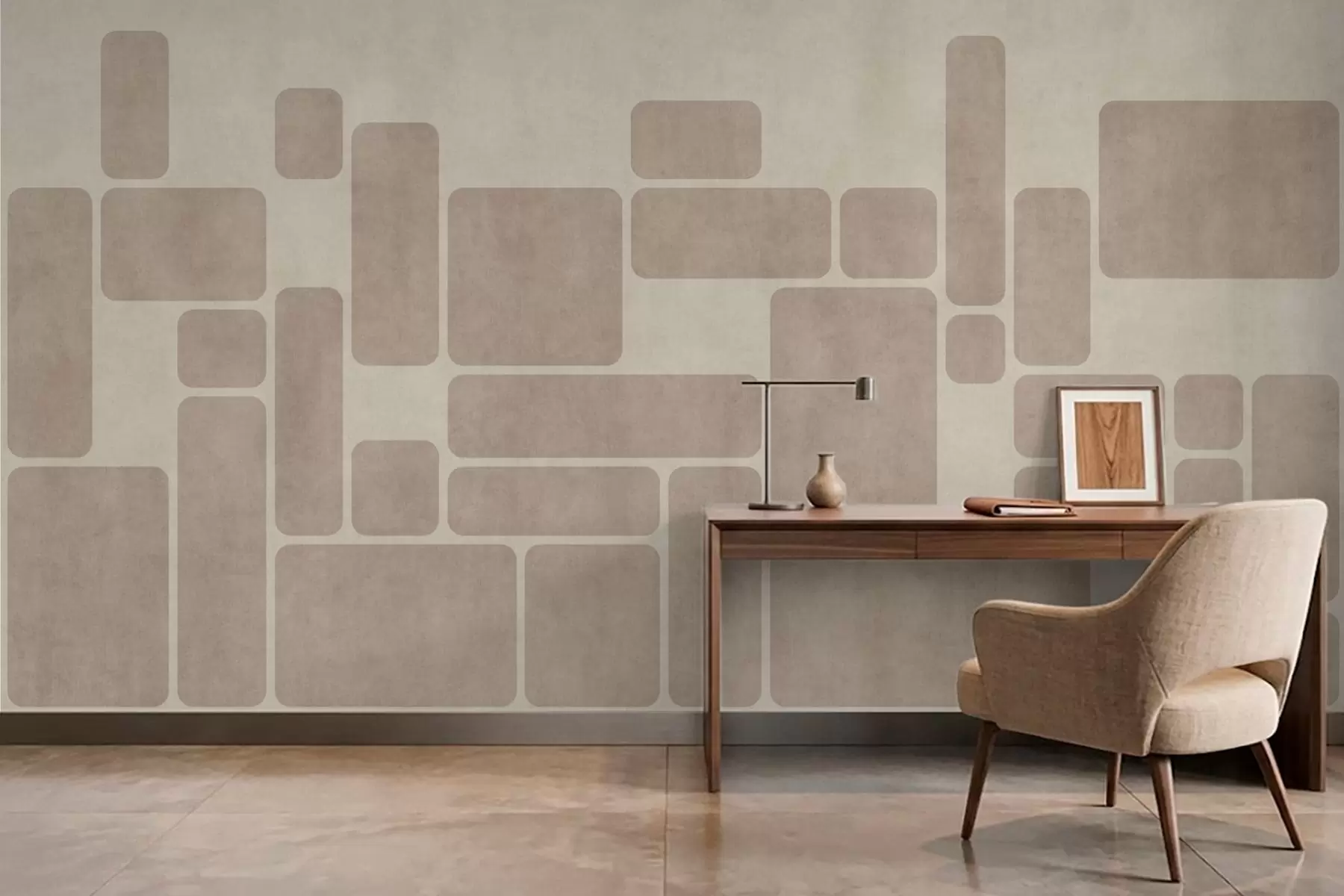 wall murals Геометријски узорак са заобљеним правоугаоницима w05141