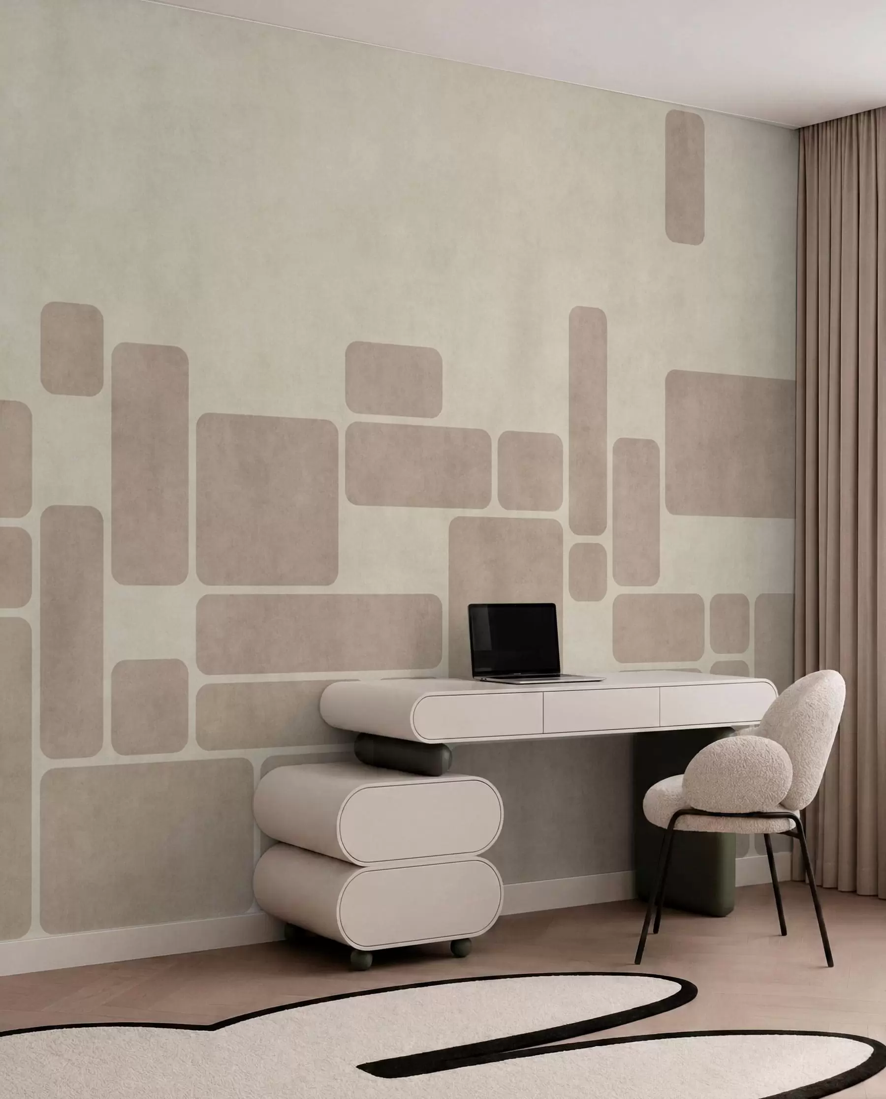 wall murals Geometrija u boji pijeska w05141