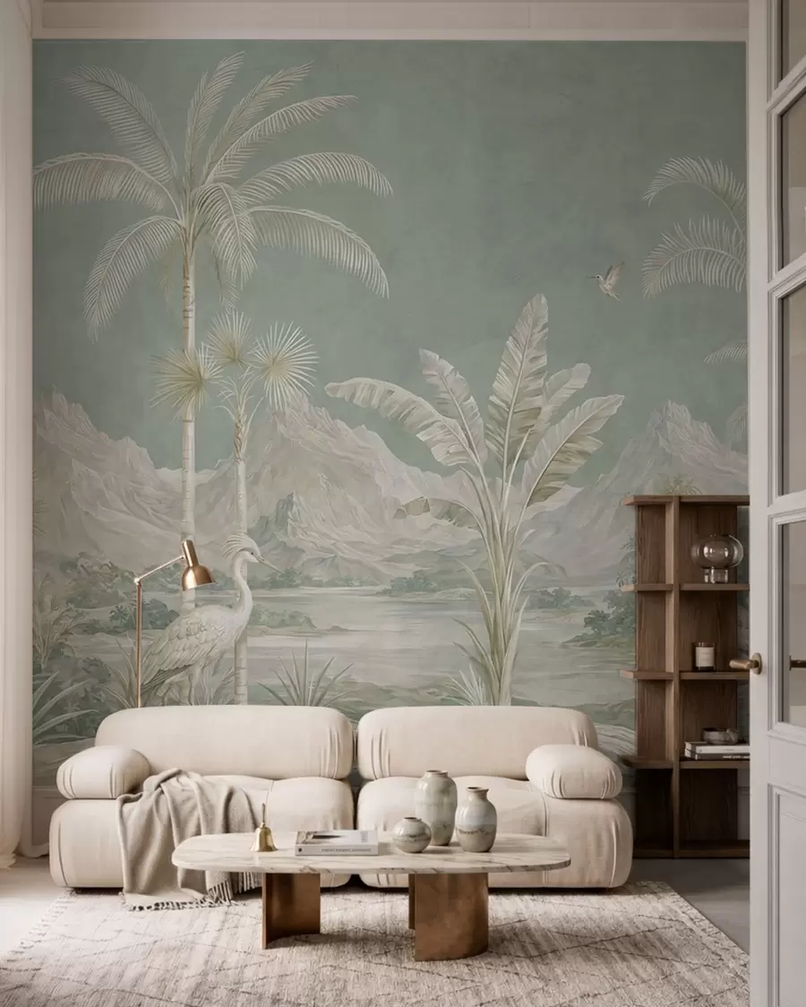 wall murals Tropi u vintidž stilu w05819