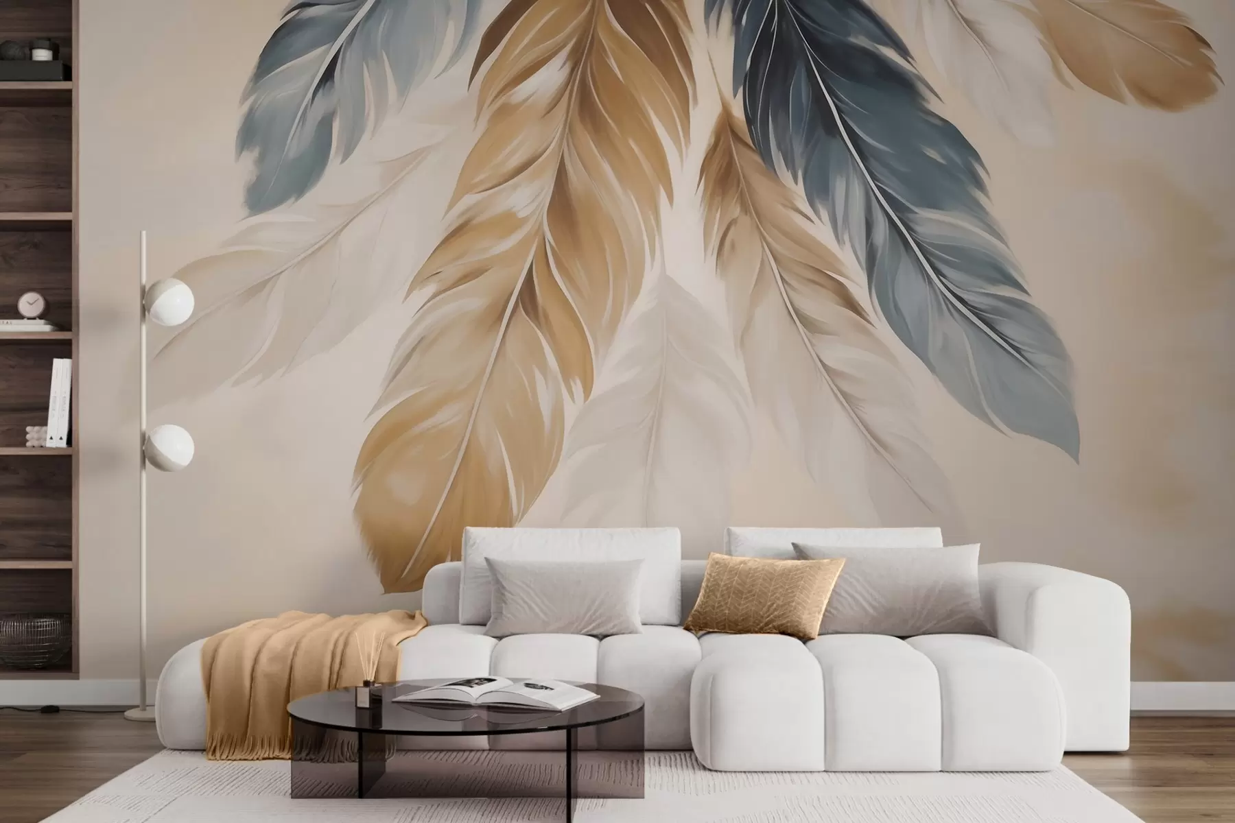 wall murals Апстрактно перје, имитација сликарства w05845