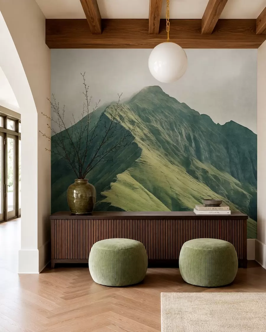 wall murals Planine u smaragdnoj boji w05820