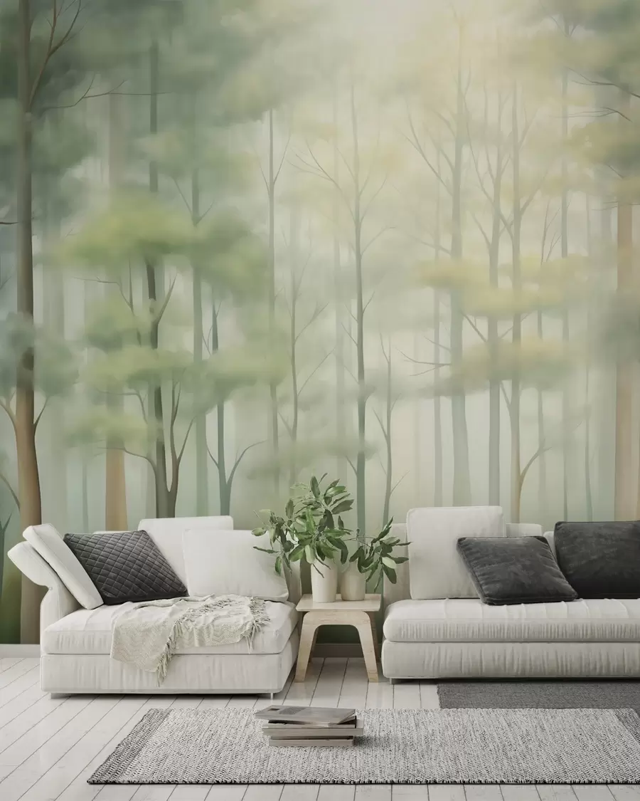 wall murals Апстрактна листопадна шума w05673