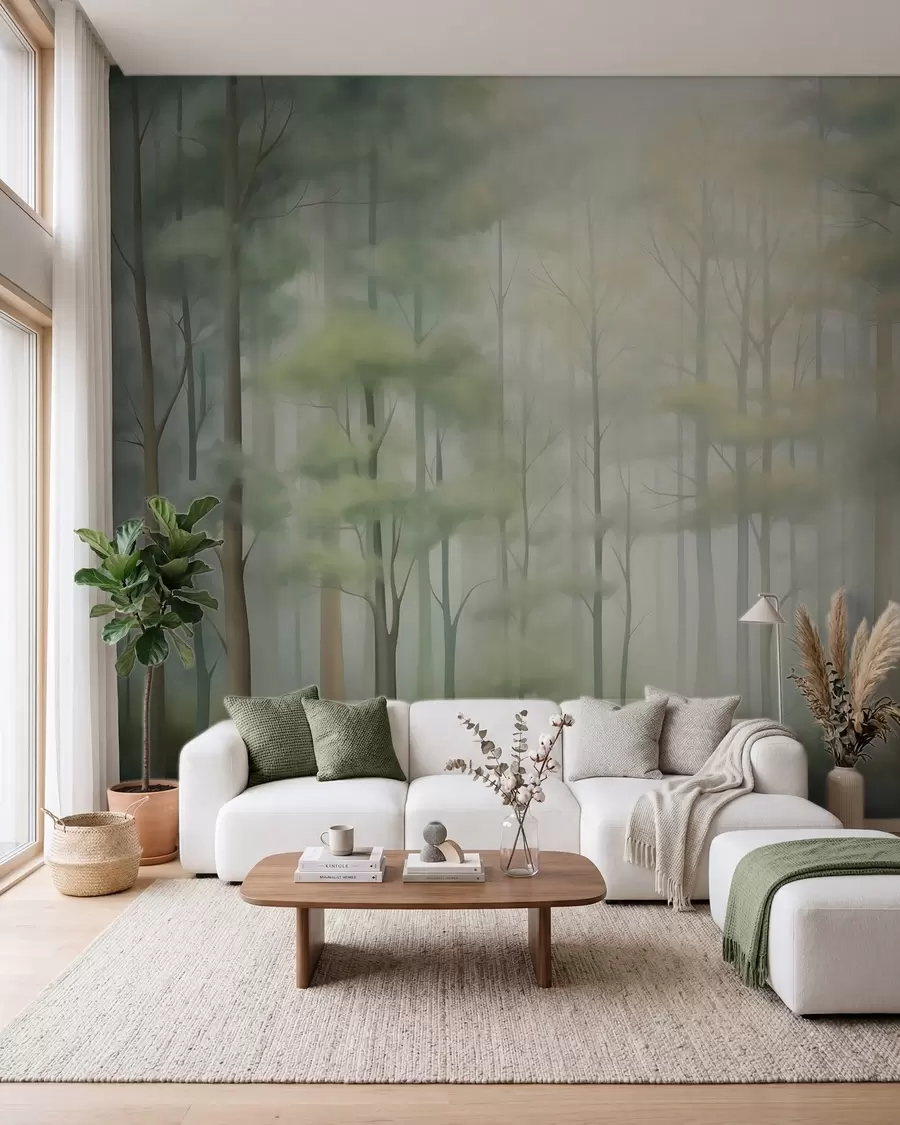 wall murals Апстрактна листопадна шума w05673