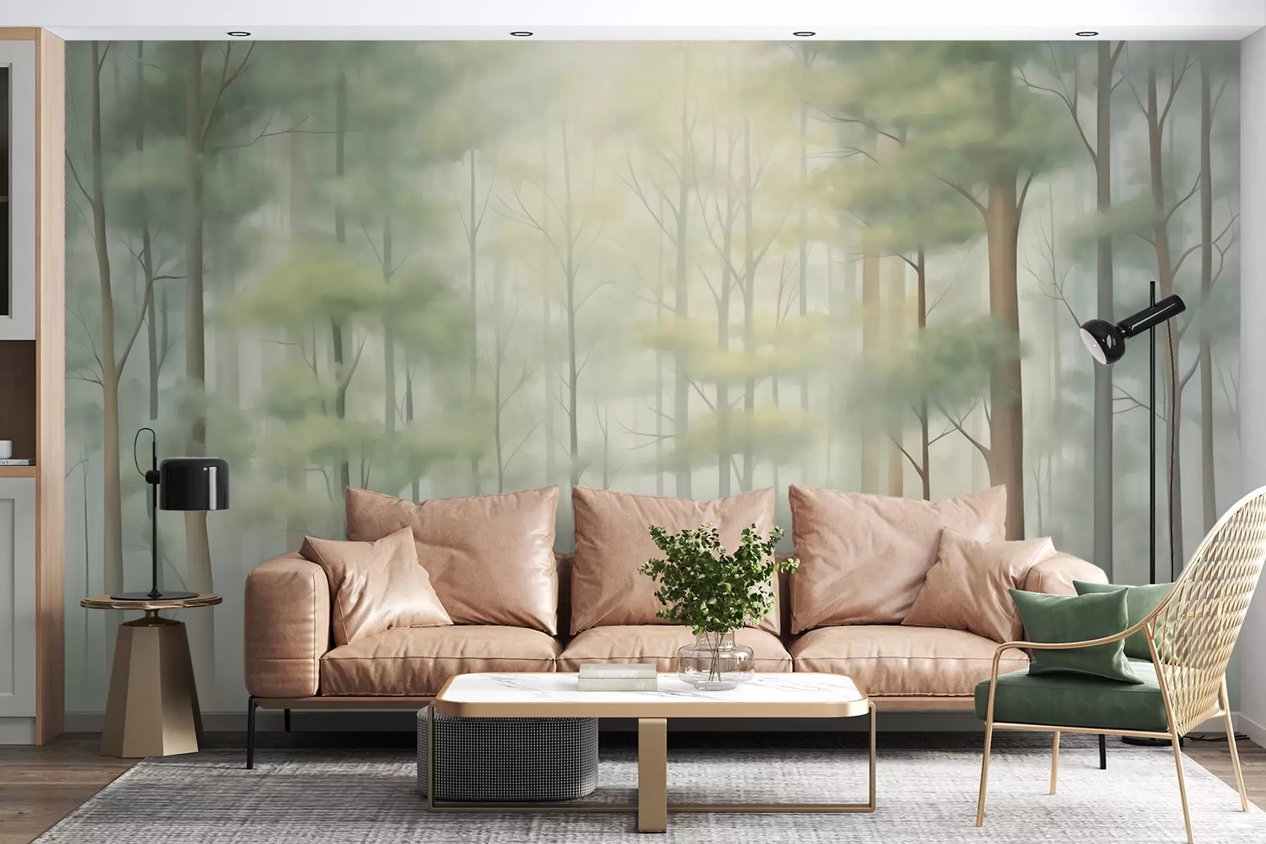 wall murals Апстрактна листопадна шума w05673