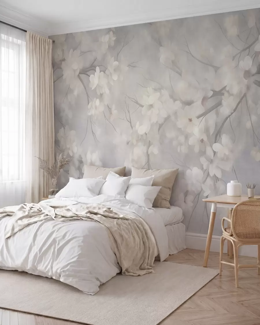 wall murals Trešnjin cvjet u magli w10012