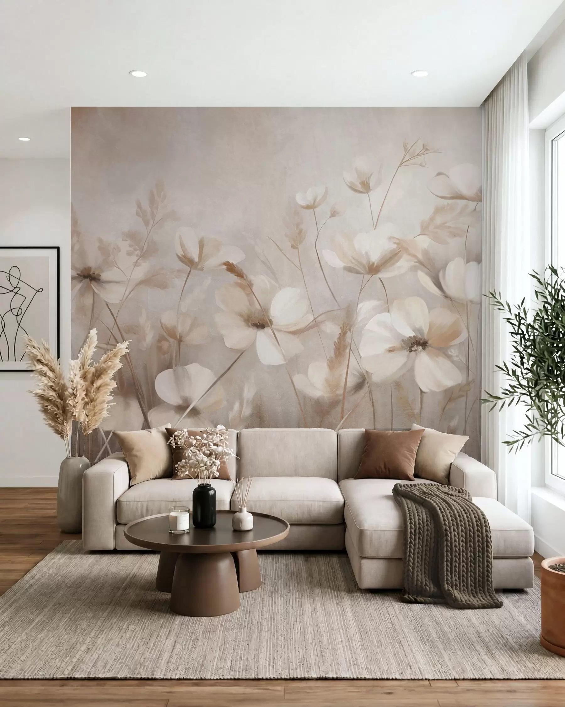 wall murals Cvjetovi u blagom svjetlu w10019