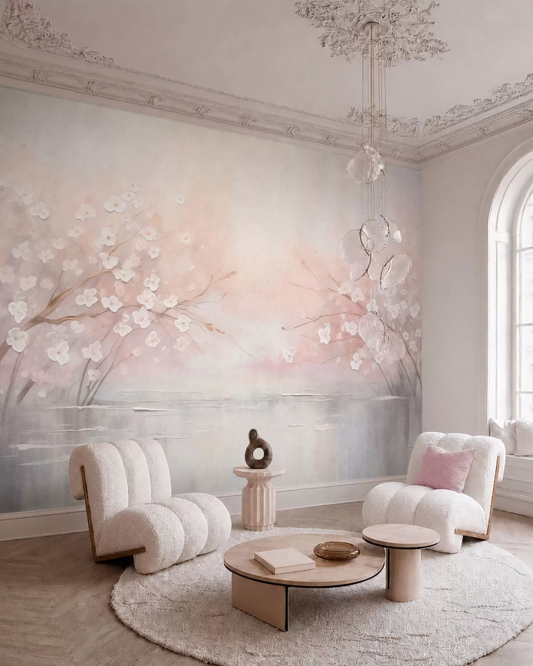 wall murals Cvjetovi kraj vode w05858