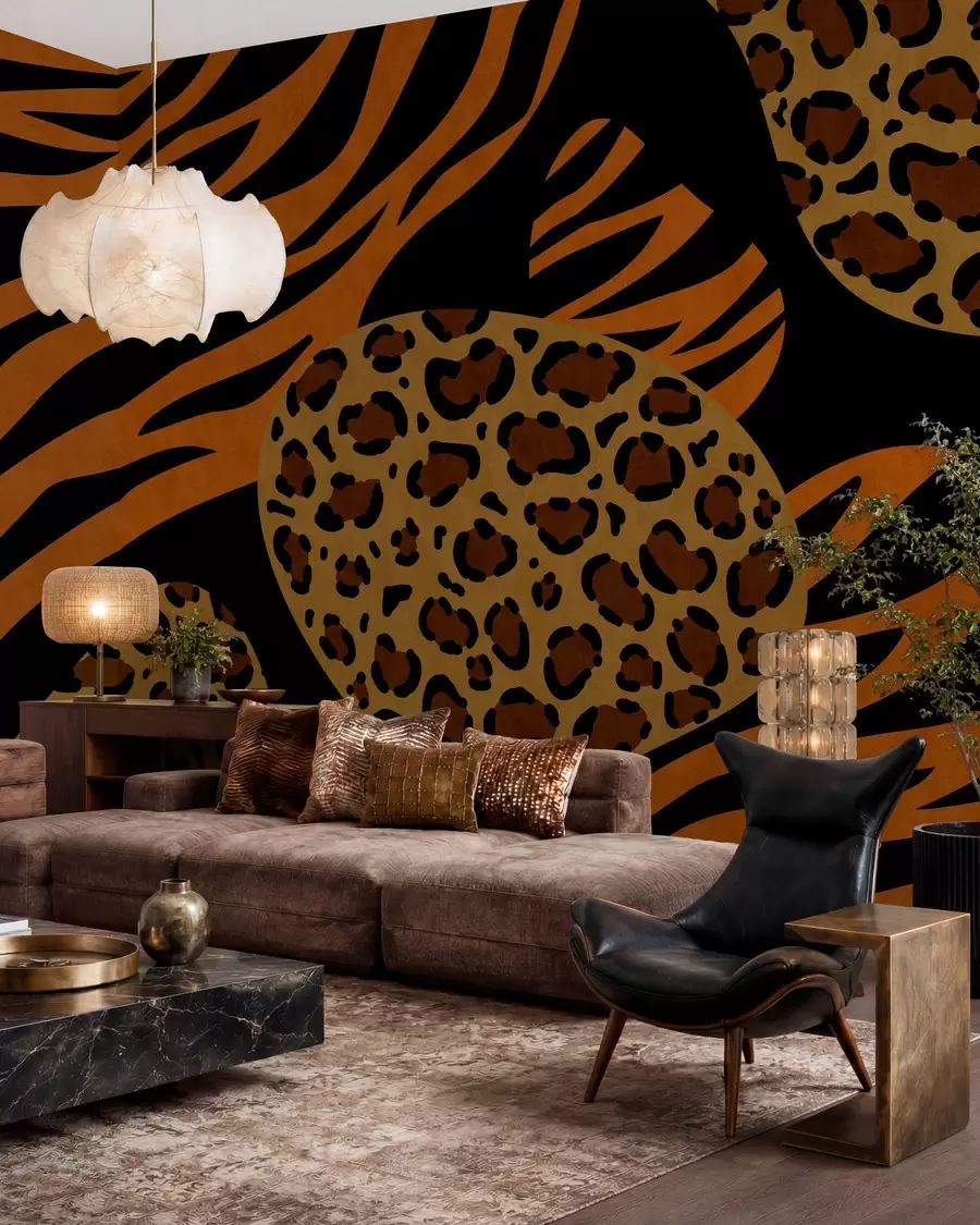 wall murals Узорци леопарда и тигра инспирисани дивљим животињама w05759
