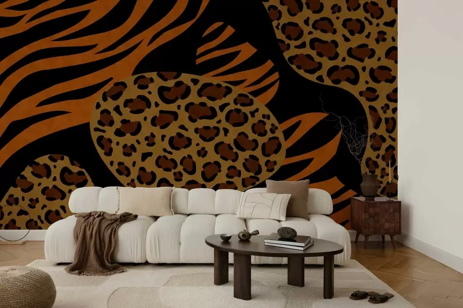 wall murals Узорци леопарда и тигра инспирисани дивљим животињама w05759
