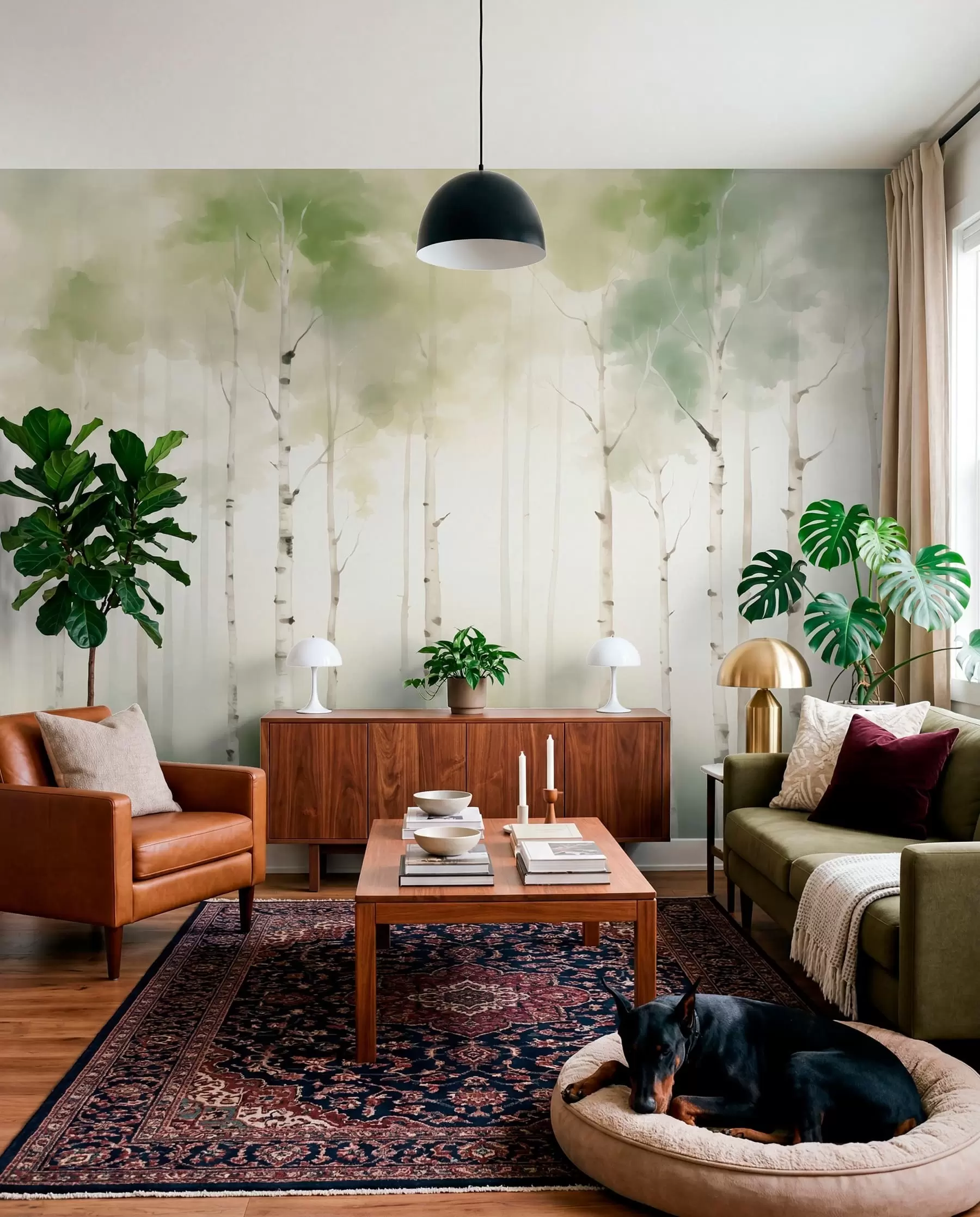 wall murals Дрвеће брезе w05676