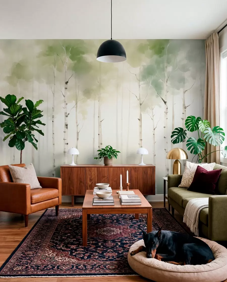 wall murals Дрвеће брезе w05676